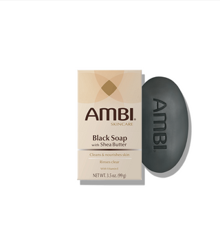 AMBI Black Soap Bar with Shea Butter - YAA&CO.BEAUTY